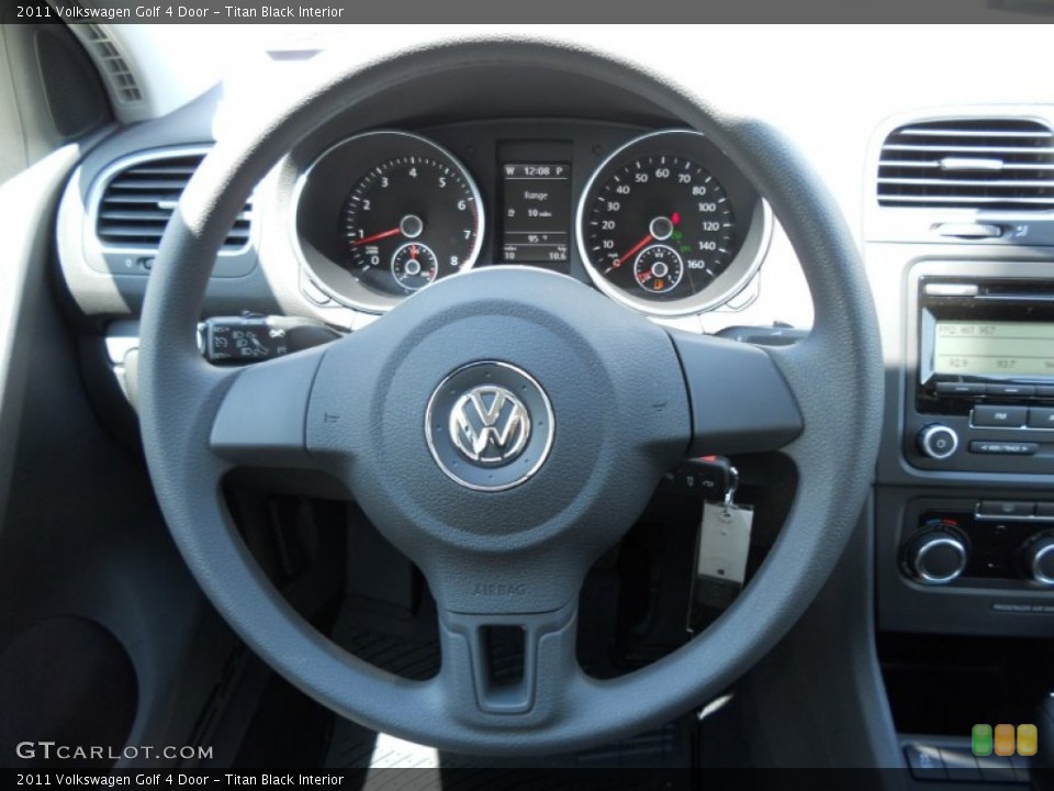Titan Black Interior Steering Wheel for the 2011 Volkswagen Golf 4 Door #50538022