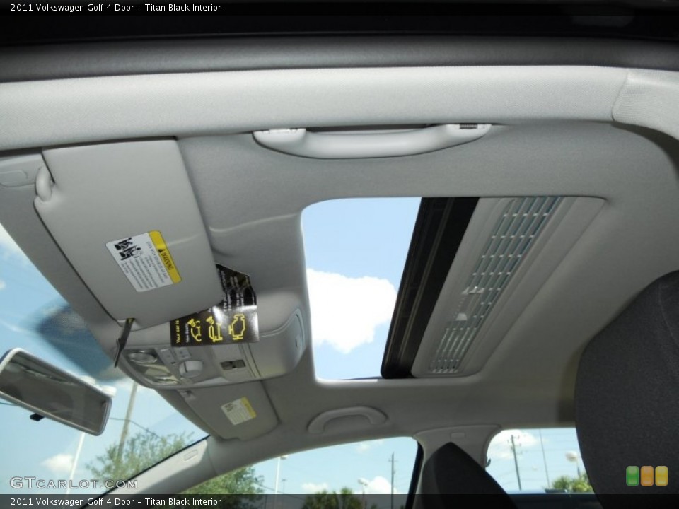 Titan Black Interior Sunroof for the 2011 Volkswagen Golf 4 Door #50538094