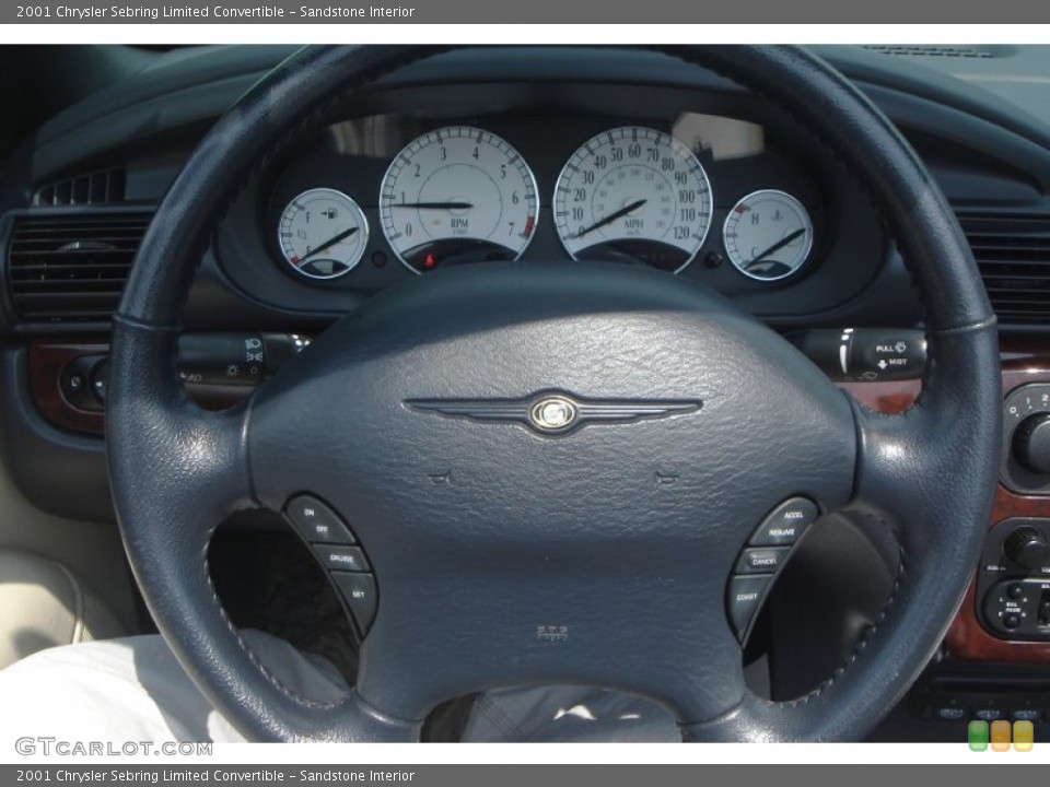 Sandstone Interior Steering Wheel for the 2001 Chrysler Sebring Limited Convertible #50538268