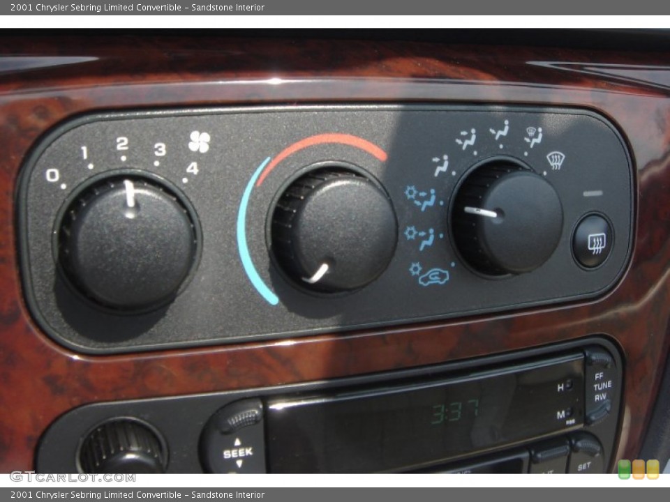 Sandstone Interior Controls for the 2001 Chrysler Sebring Limited Convertible #50538301