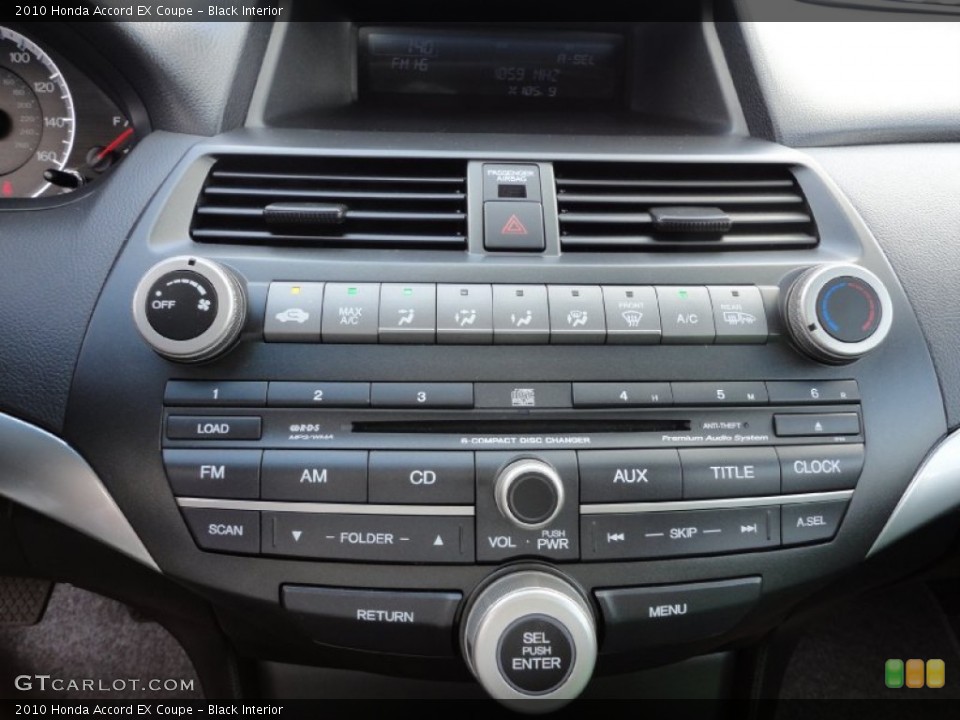 Black Interior Controls for the 2010 Honda Accord EX Coupe #50539594