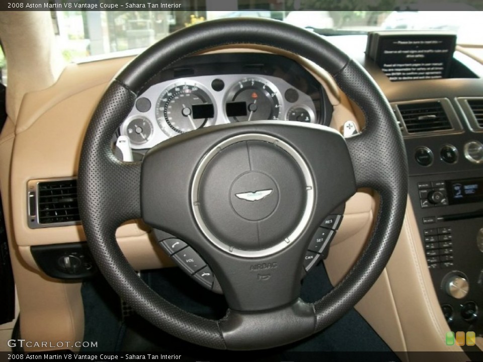 Sahara Tan Interior Steering Wheel for the 2008 Aston Martin V8 Vantage Coupe #50542906
