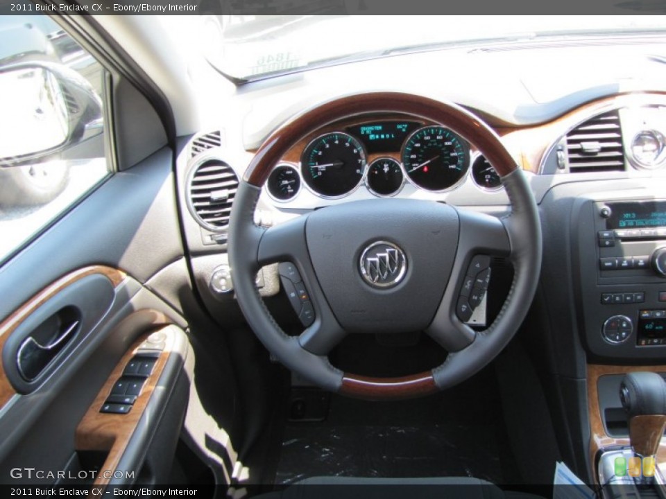 Ebony/Ebony Interior Steering Wheel for the 2011 Buick Enclave CX #50543242