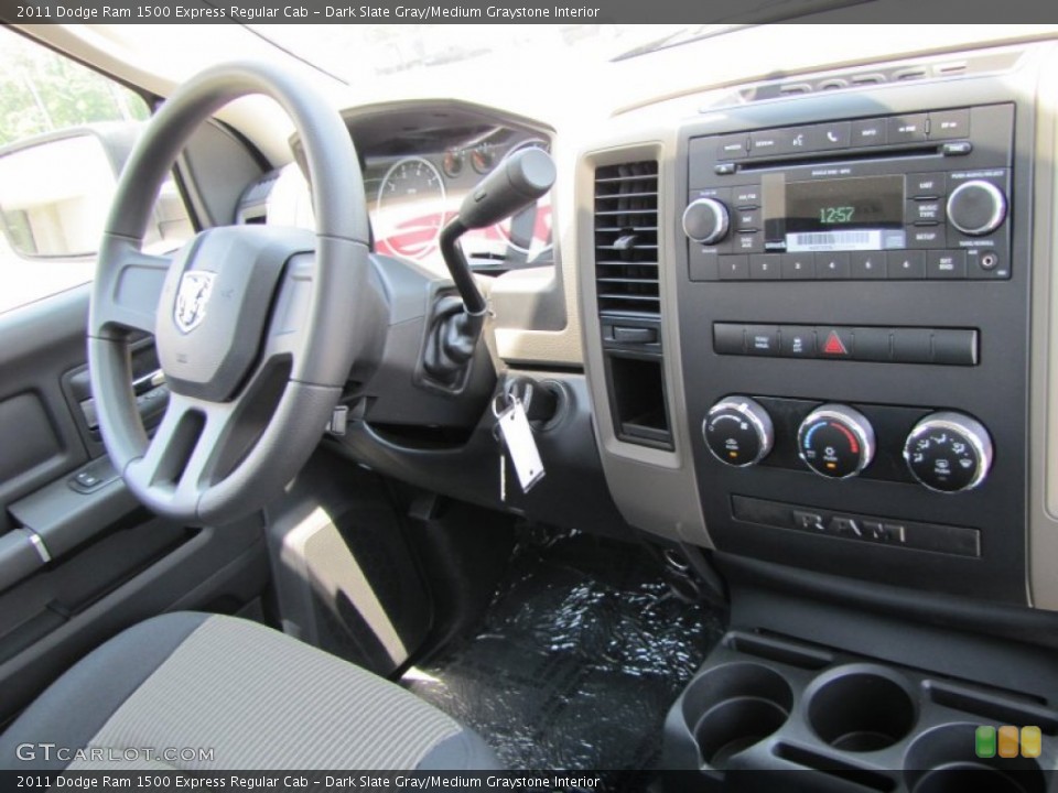 Dark Slate Gray/Medium Graystone Interior Controls for the 2011 Dodge Ram 1500 Express Regular Cab #50543569