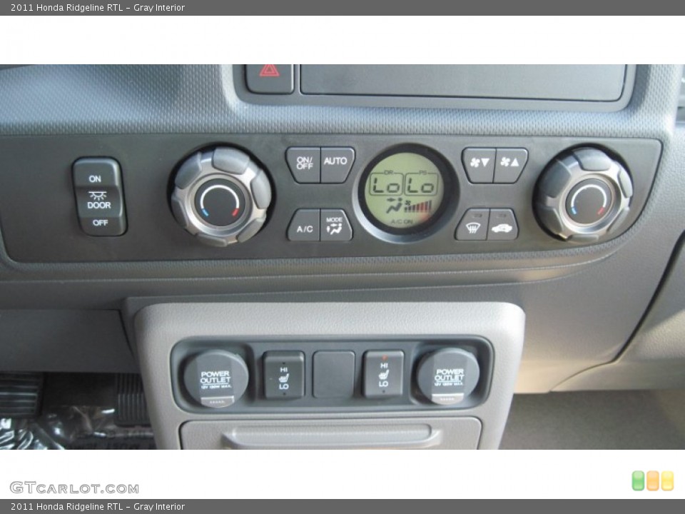 Gray Interior Controls for the 2011 Honda Ridgeline RTL #50544274