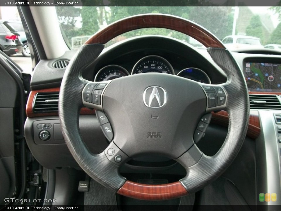 Ebony Interior Steering Wheel for the 2010 Acura RL Technology #50544763