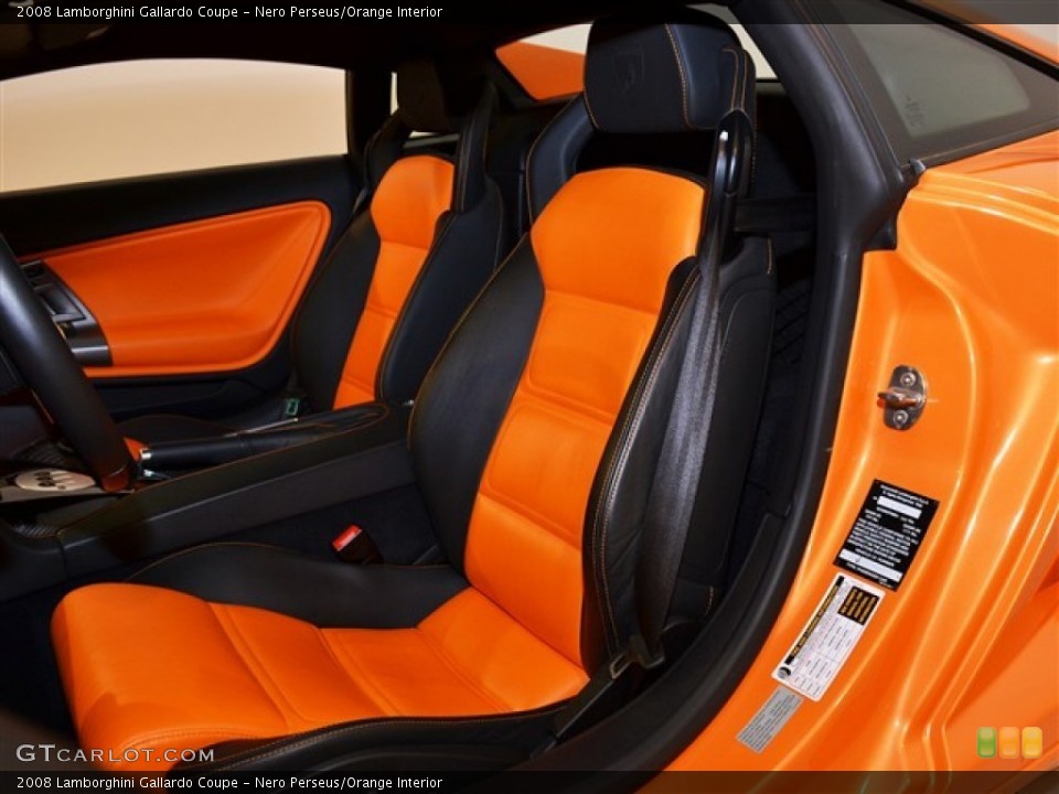Nero Perseus/Orange Interior Photo for the 2008 Lamborghini Gallardo Coupe #50550400
