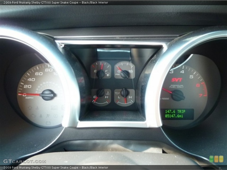 Black/Black Interior Gauges for the 2009 Ford Mustang Shelby GT500 Super Snake Coupe #50550859