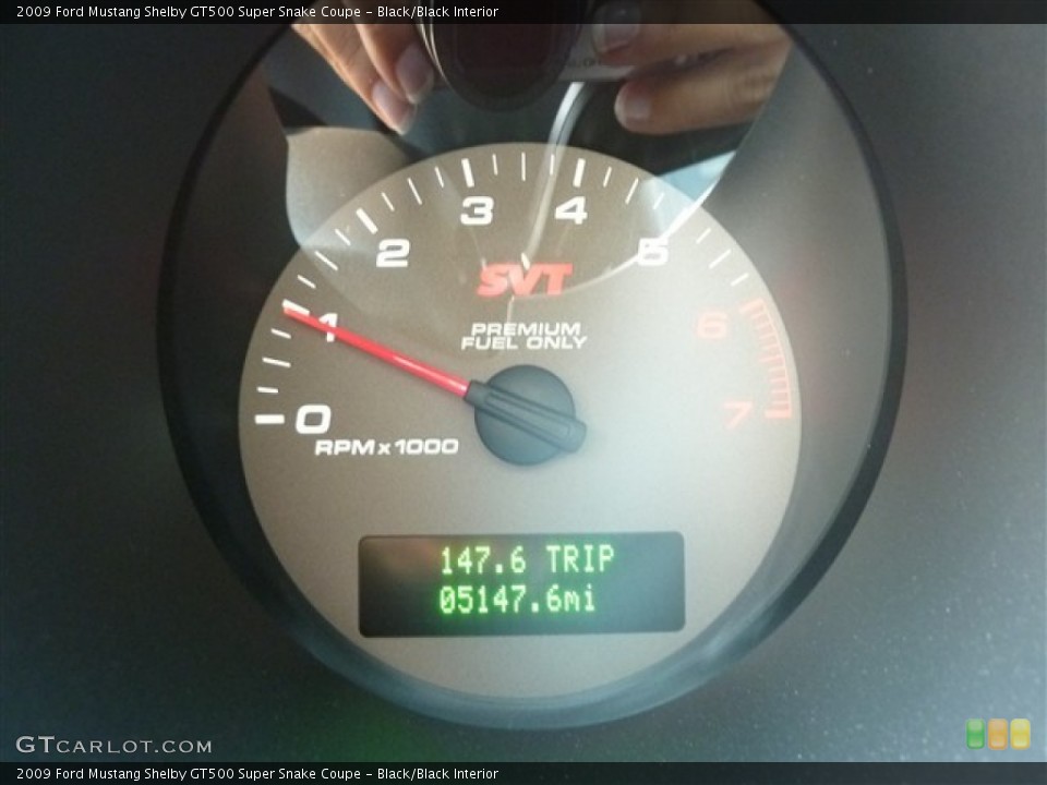 Black/Black Interior Gauges for the 2009 Ford Mustang Shelby GT500 Super Snake Coupe #50550877