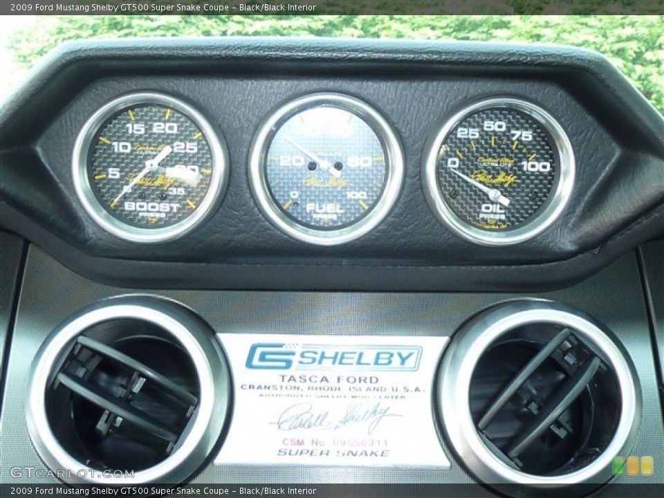 Black/Black Interior Gauges for the 2009 Ford Mustang Shelby GT500 Super Snake Coupe #50550892