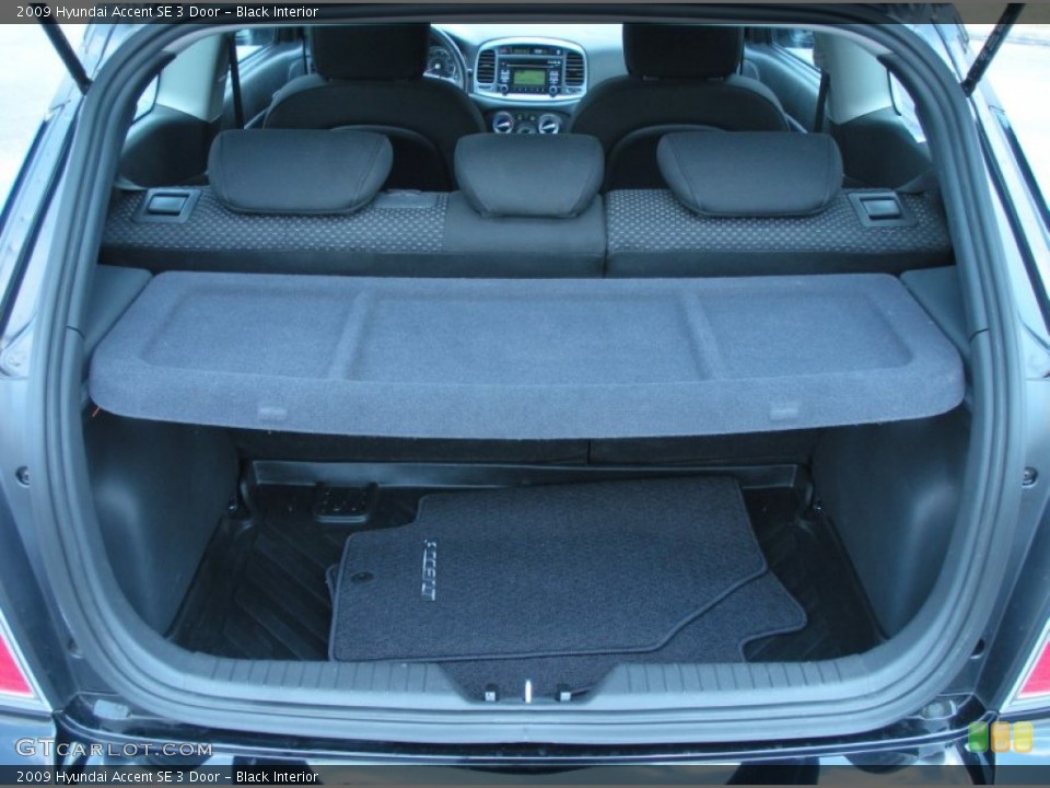 Black Interior Trunk for the 2009 Hyundai Accent SE 3 Door #50552107