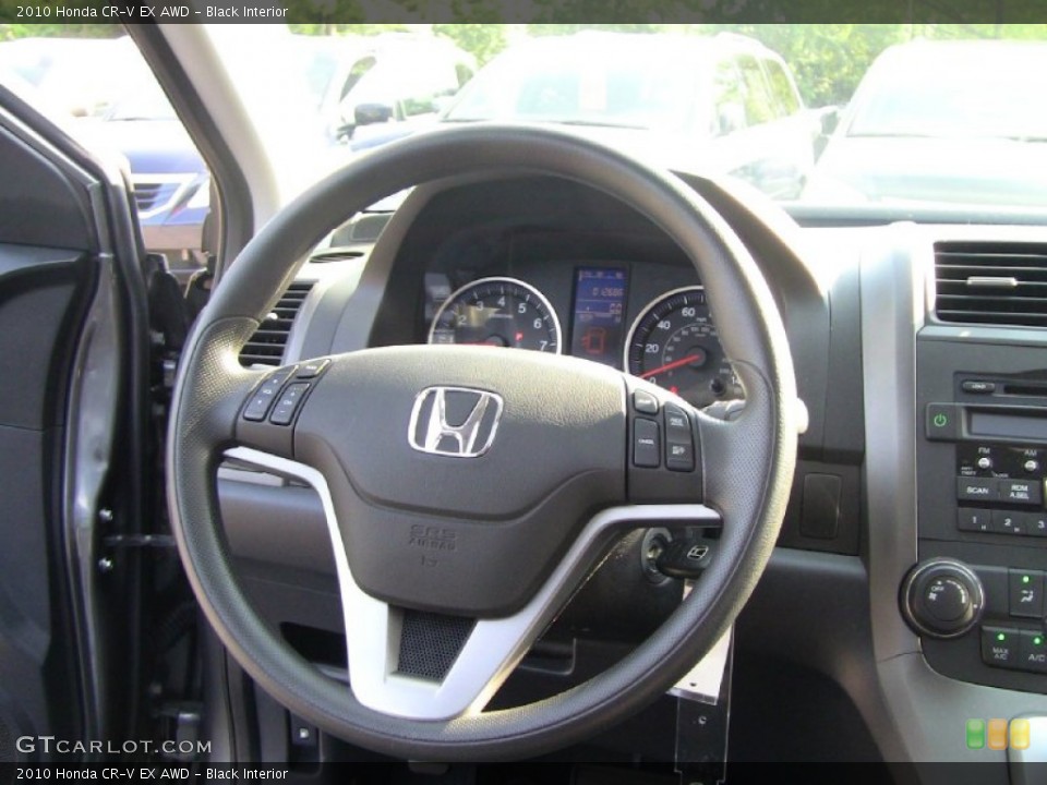 Black Interior Steering Wheel for the 2010 Honda CR-V EX AWD #50553712