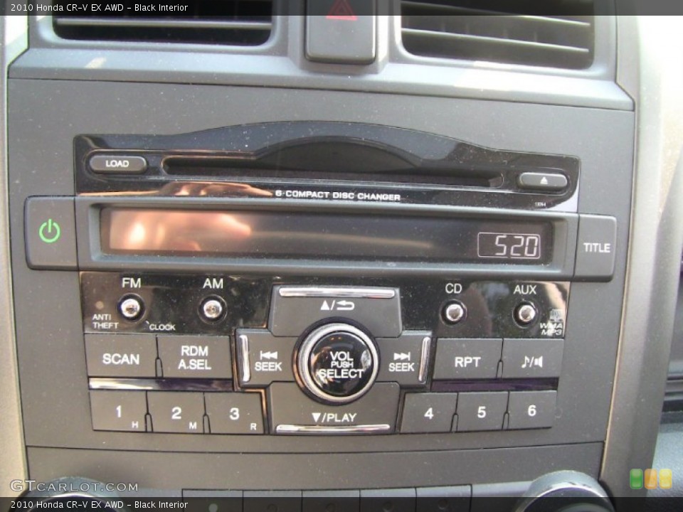 Black Interior Controls for the 2010 Honda CR-V EX AWD #50553727