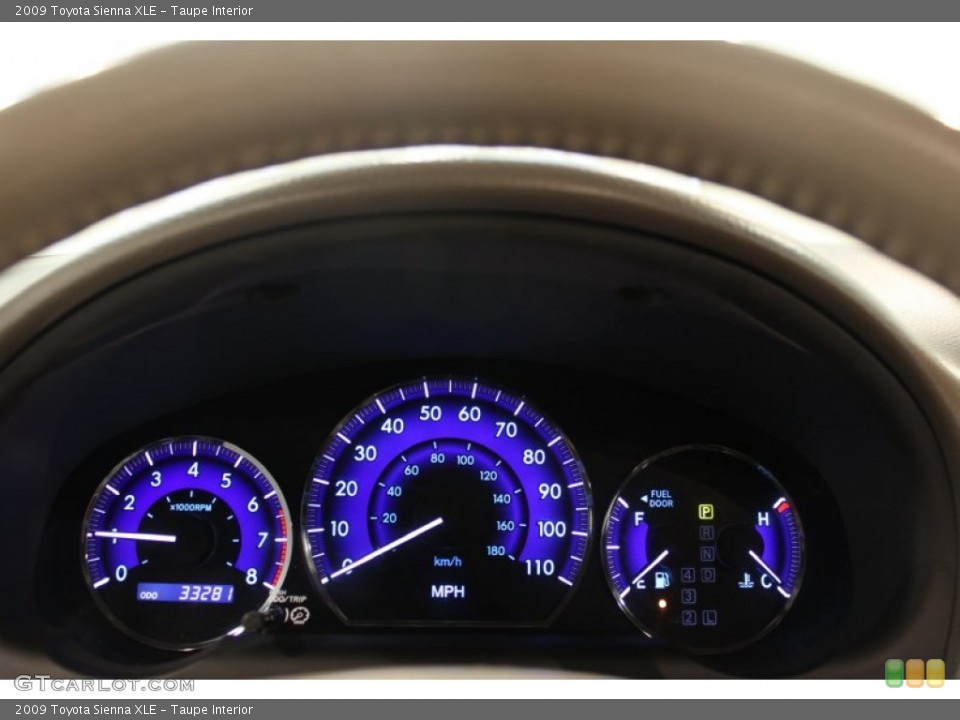 Taupe Interior Gauges for the 2009 Toyota Sienna XLE #50554105