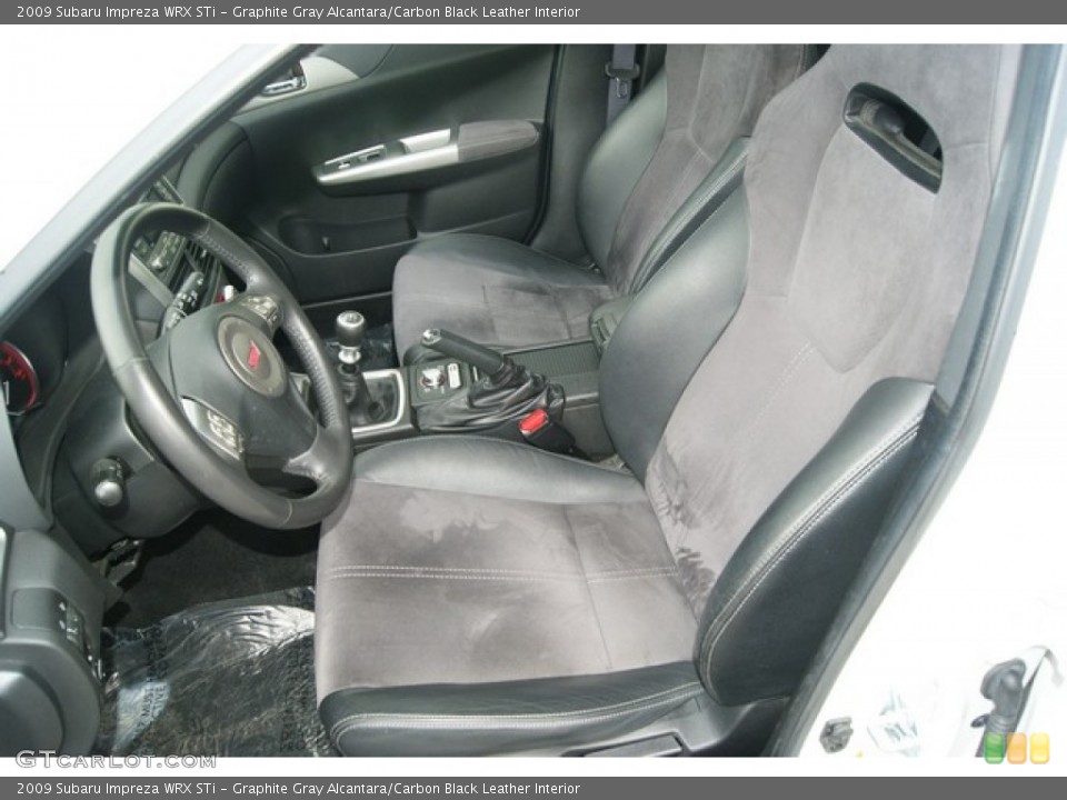 Graphite Gray Alcantara/Carbon Black Leather Interior Photo for the 2009 Subaru Impreza WRX STi #50555056