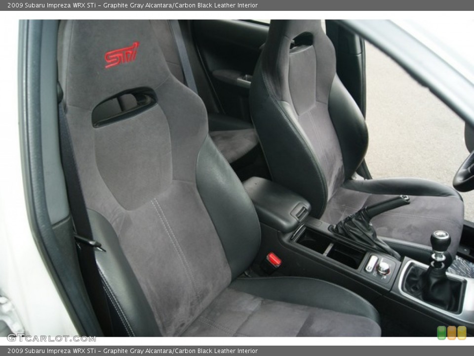 Graphite Gray Alcantara/Carbon Black Leather Interior Photo for the 2009 Subaru Impreza WRX STi #50555113