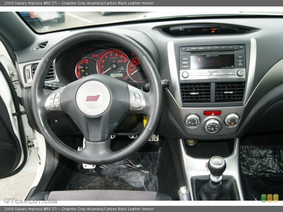 Graphite Gray Alcantara/Carbon Black Leather Interior Dashboard for the 2009 Subaru Impreza WRX STi #50555251