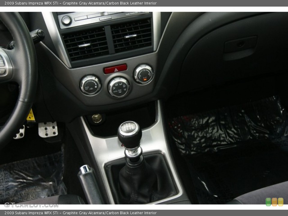 Graphite Gray Alcantara/Carbon Black Leather Interior Transmission for the 2009 Subaru Impreza WRX STi #50555353