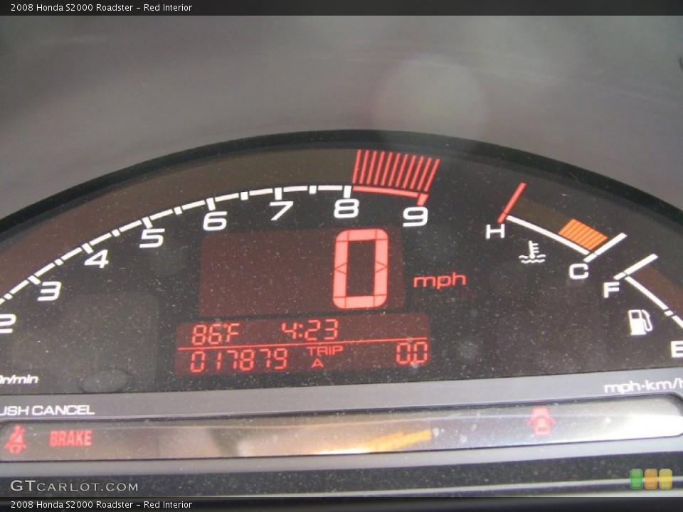 Red Interior Gauges for the 2008 Honda S2000 Roadster #50555680