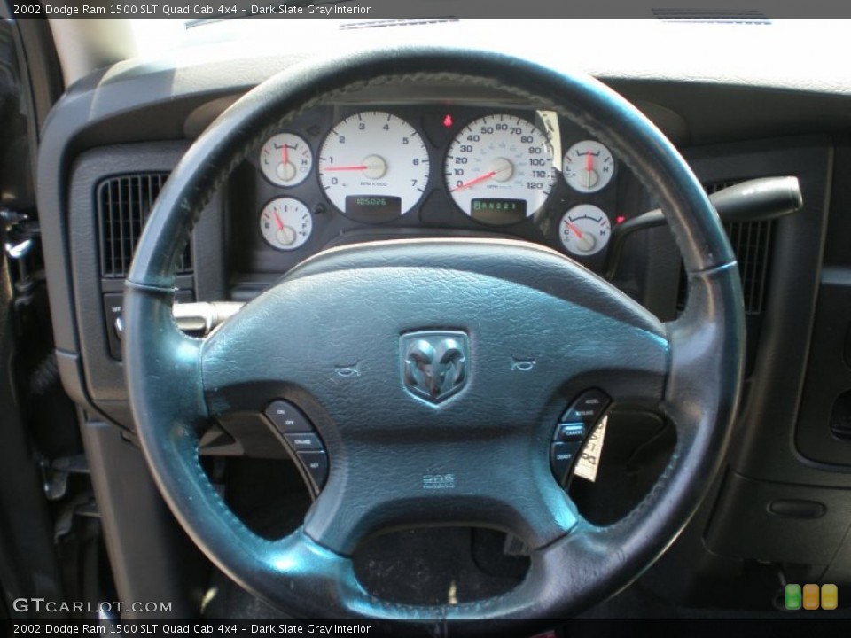 Dark Slate Gray Interior Steering Wheel for the 2002 Dodge Ram 1500 SLT Quad Cab 4x4 #50557087