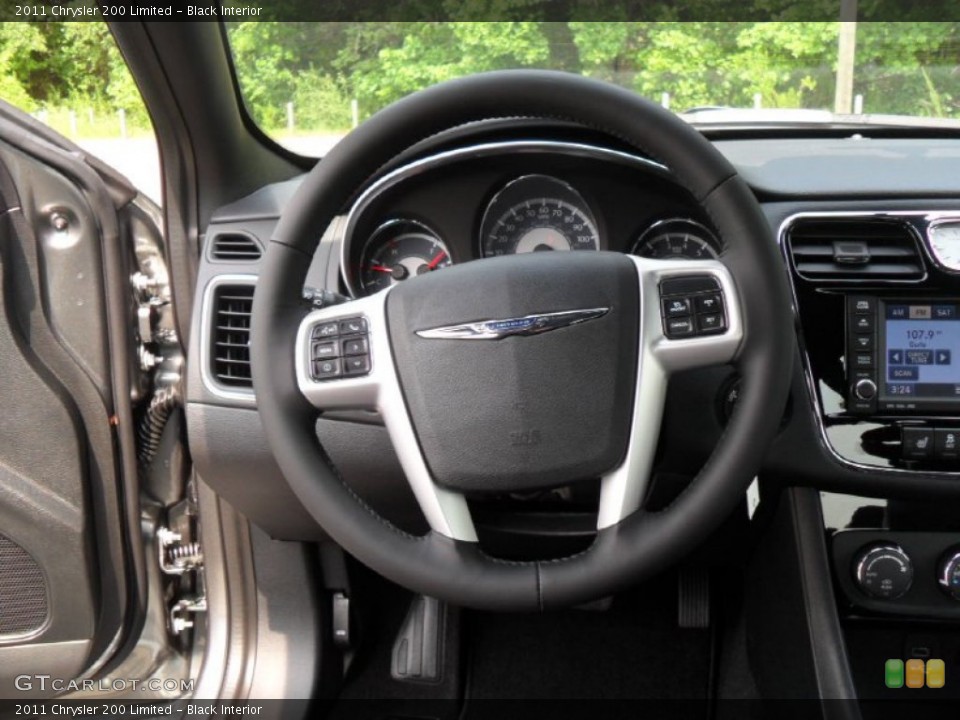 Black Interior Steering Wheel for the 2011 Chrysler 200 Limited #50558143