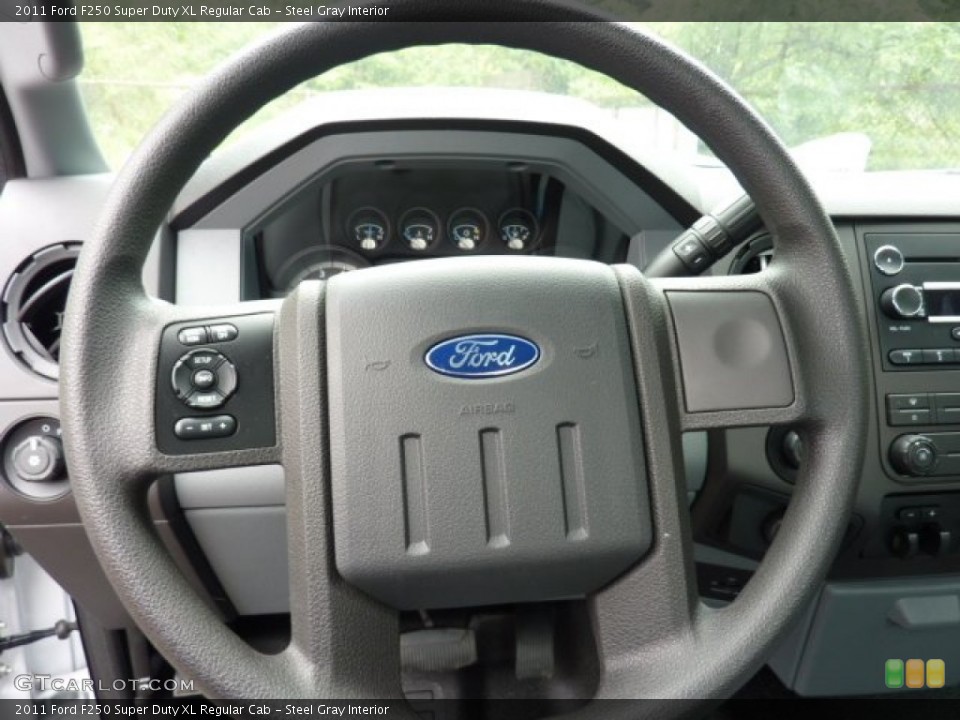 Steel Gray Interior Steering Wheel for the 2011 Ford F250 Super Duty XL Regular Cab #50562385