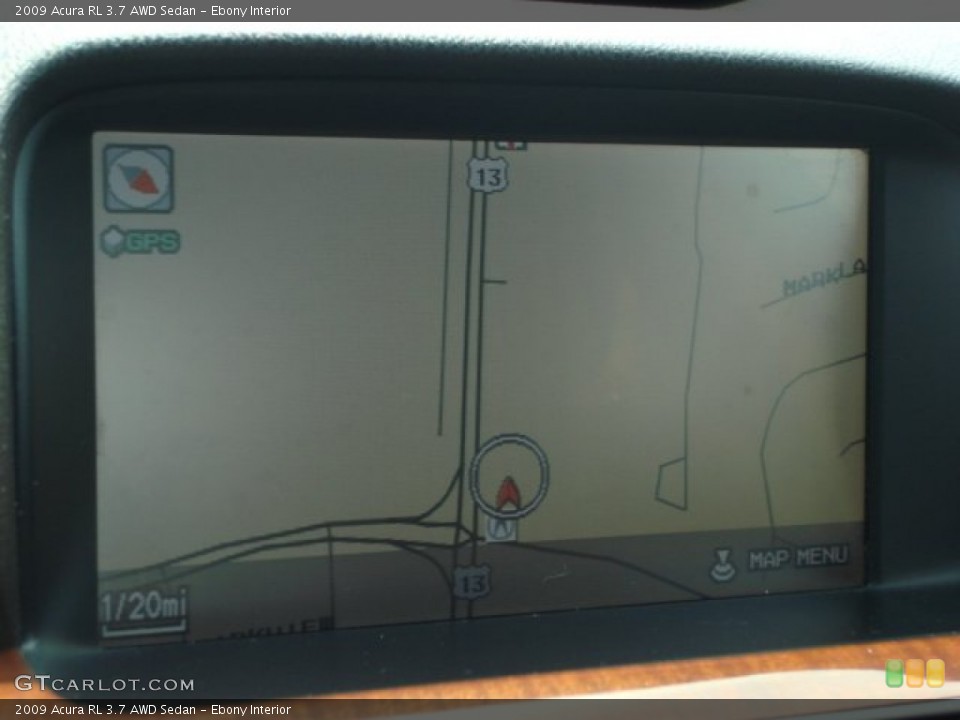 Ebony Interior Navigation for the 2009 Acura RL 3.7 AWD Sedan #50563870