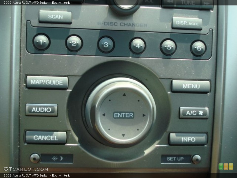 Ebony Interior Controls for the 2009 Acura RL 3.7 AWD Sedan #50563912