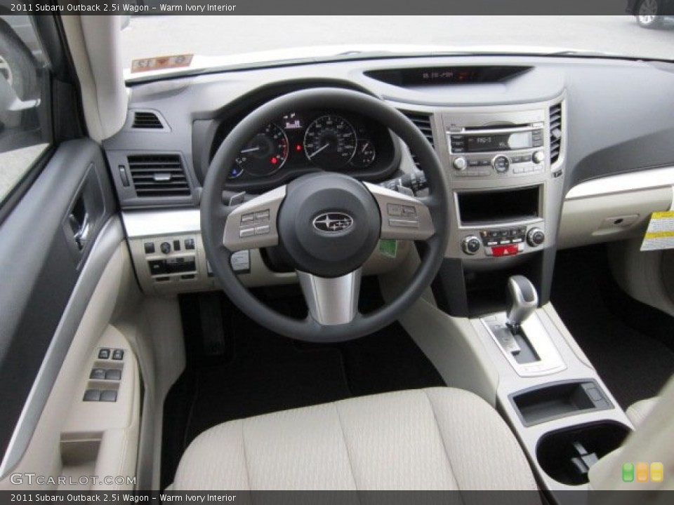 Warm Ivory Interior Dashboard for the 2011 Subaru Outback 2.5i Wagon #50565232