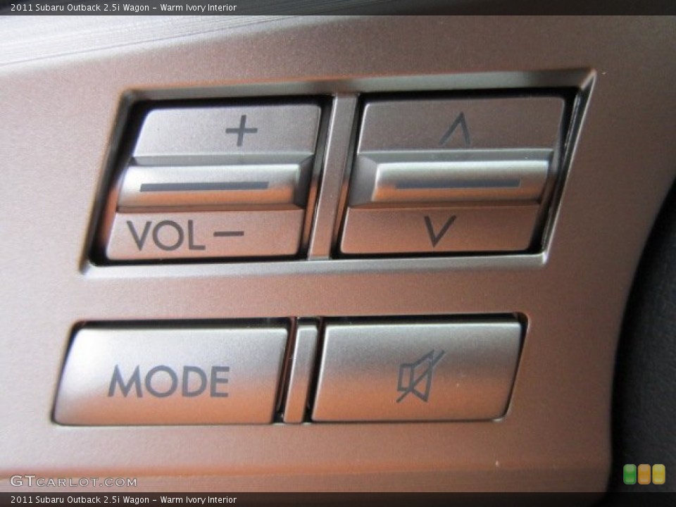 Warm Ivory Interior Controls for the 2011 Subaru Outback 2.5i Wagon #50565277