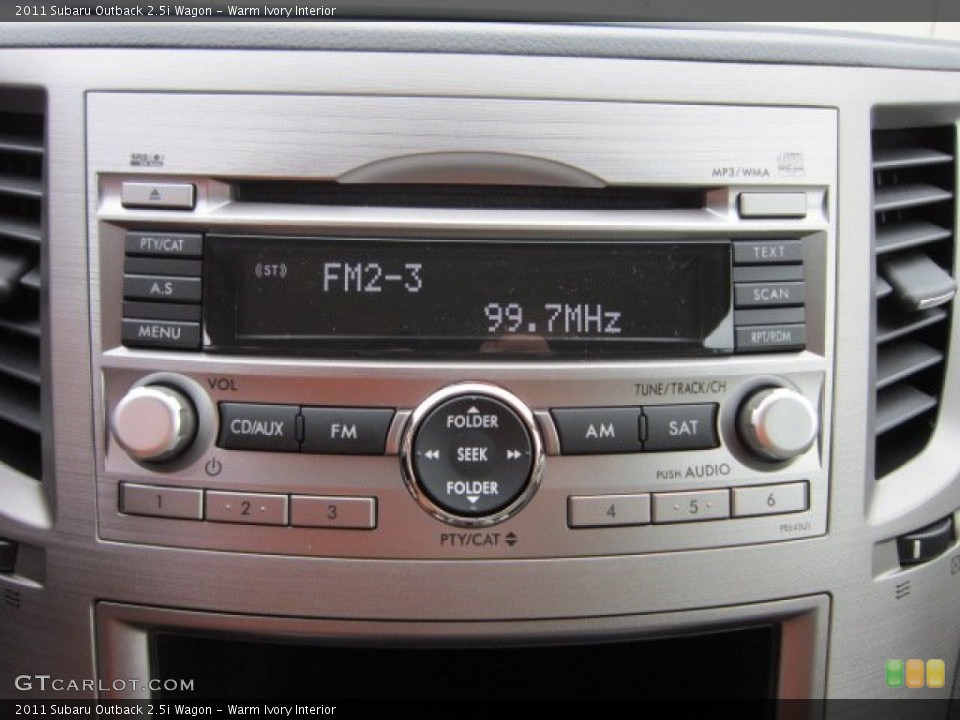 Warm Ivory Interior Controls for the 2011 Subaru Outback 2.5i Wagon #50565304