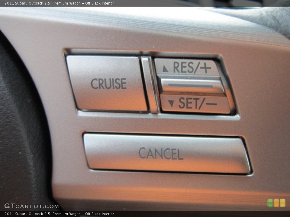 Off Black Interior Controls for the 2011 Subaru Outback 2.5i Premium Wagon #50566174