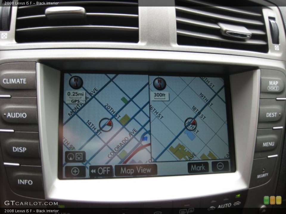Black Interior Navigation for the 2008 Lexus IS F #50566198