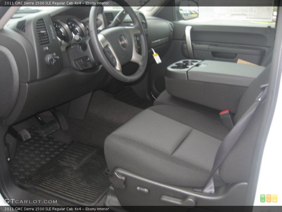 Ebony Interior Photo for the 2011 GMC Sierra 1500 SLE Regular Cab 4x4 #50566531