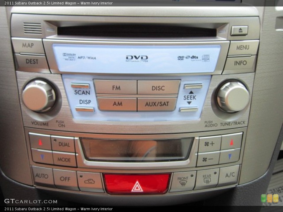 Warm Ivory Interior Controls for the 2011 Subaru Outback 2.5i Limited Wagon #50566768