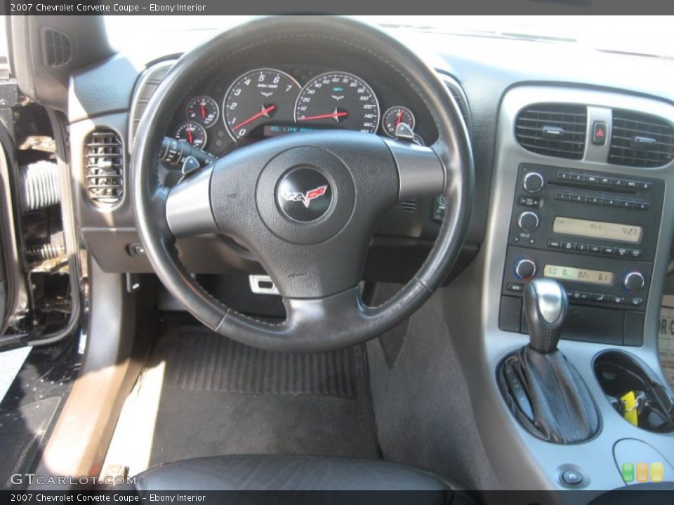 Ebony Interior Steering Wheel for the 2007 Chevrolet Corvette Coupe #50567023