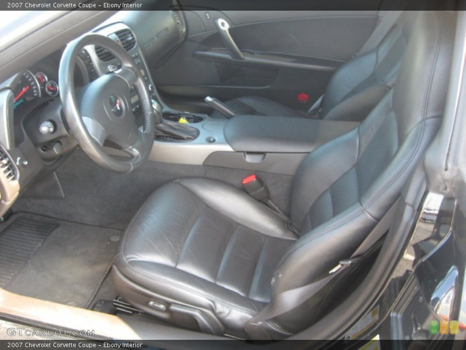 Ebony Interior Photo for the 2007 Chevrolet Corvette Coupe #50567051