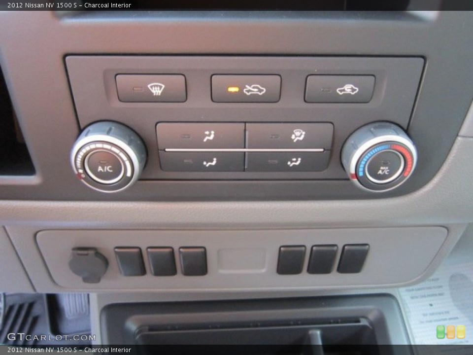 Charcoal Interior Controls for the 2012 Nissan NV 1500 S #50569045