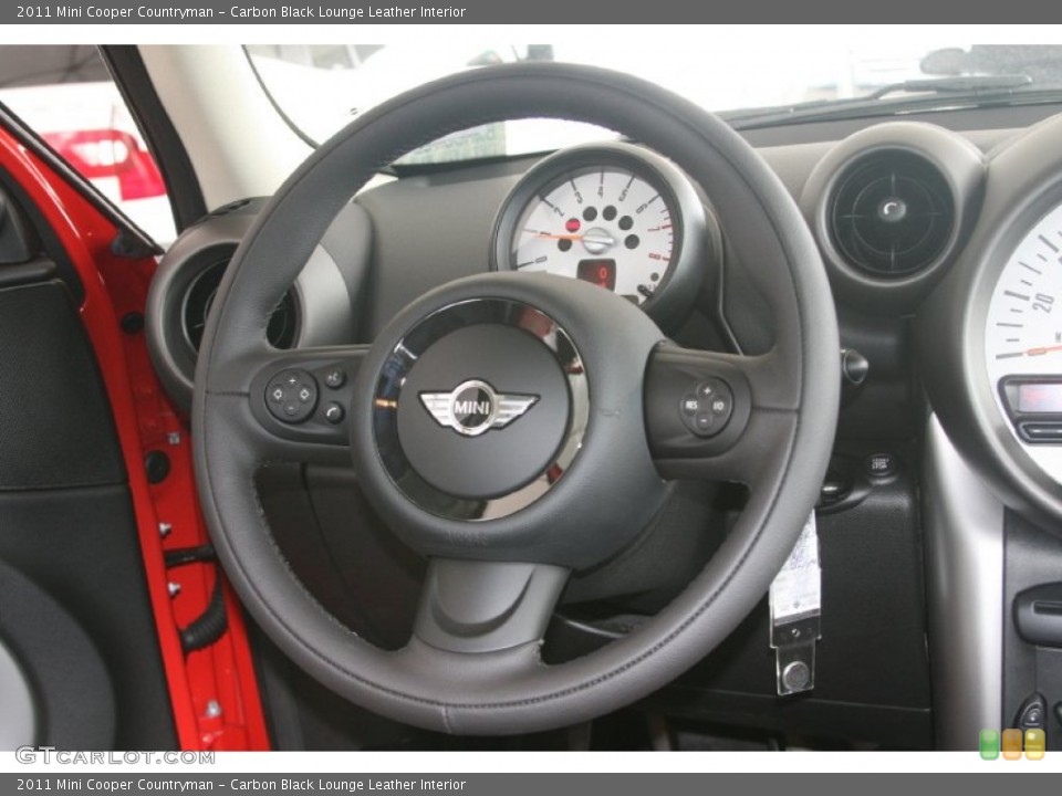 Carbon Black Lounge Leather Interior Steering Wheel for the 2011 Mini Cooper Countryman #50569261