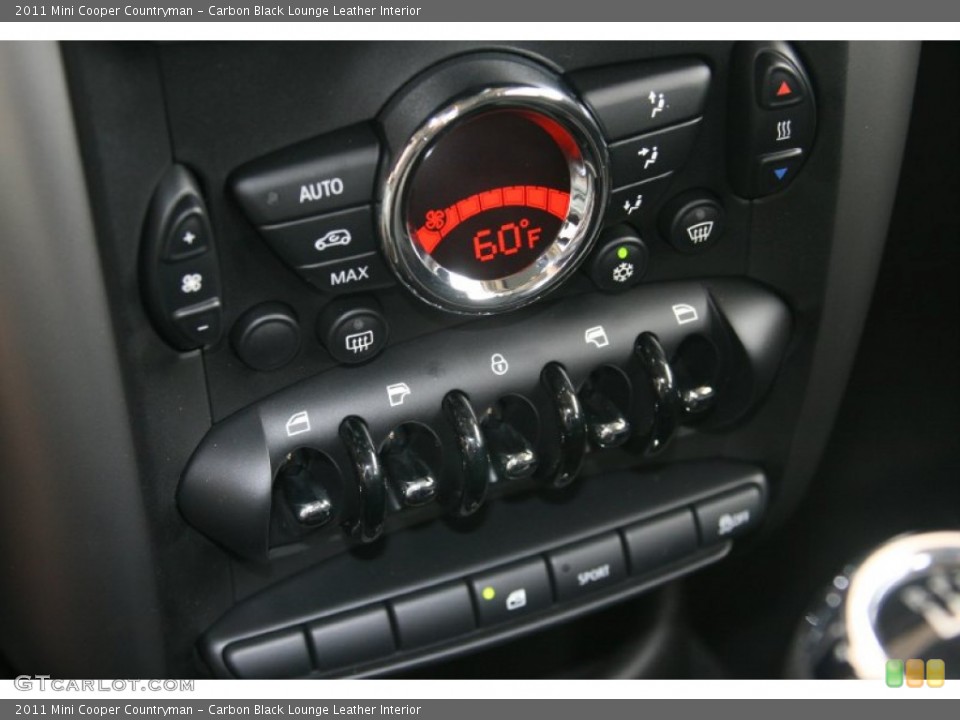 Carbon Black Lounge Leather Interior Controls for the 2011 Mini Cooper Countryman #50569399