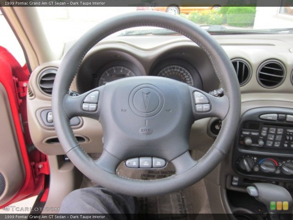 Dark Taupe Interior Steering Wheel for the 1999 Pontiac Grand Am GT Sedan #50570524