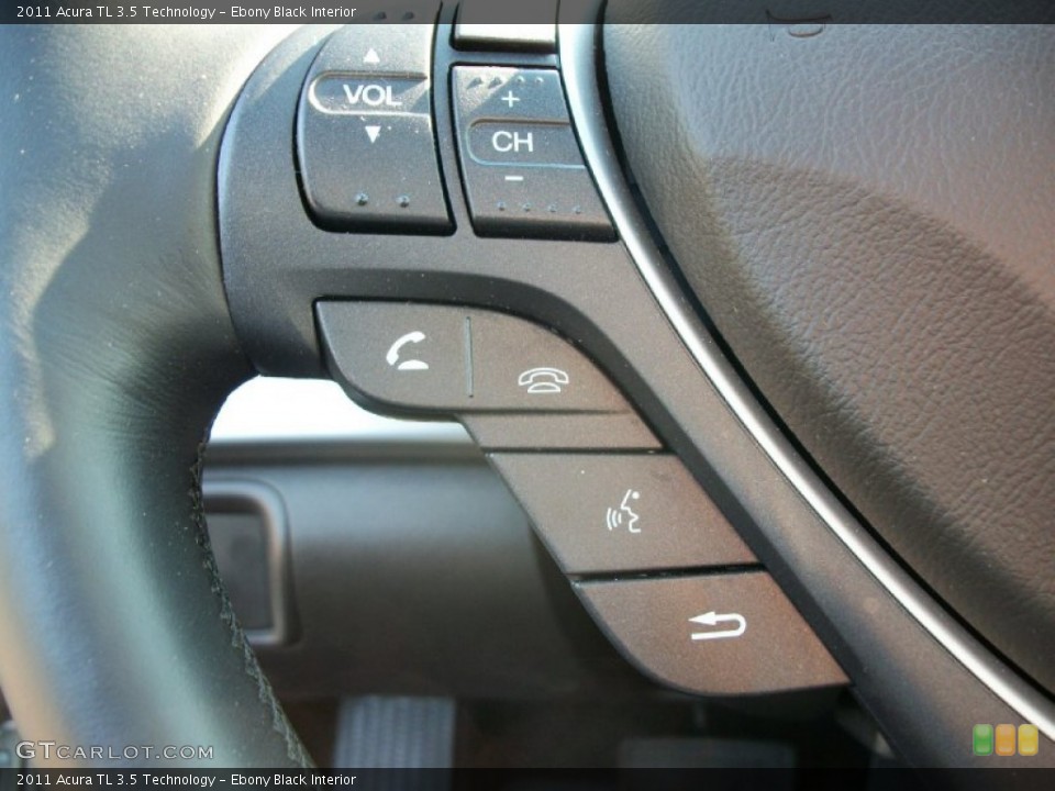 Ebony Black Interior Controls for the 2011 Acura TL 3.5 Technology #50572573