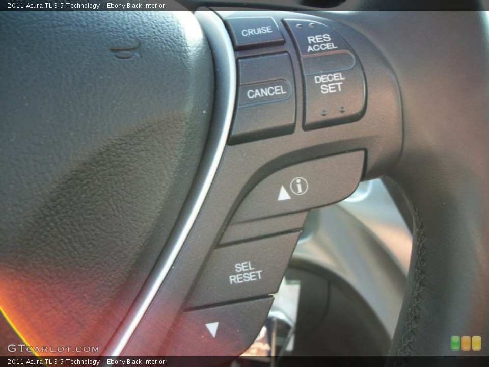 Ebony Black Interior Controls for the 2011 Acura TL 3.5 Technology #50572588
