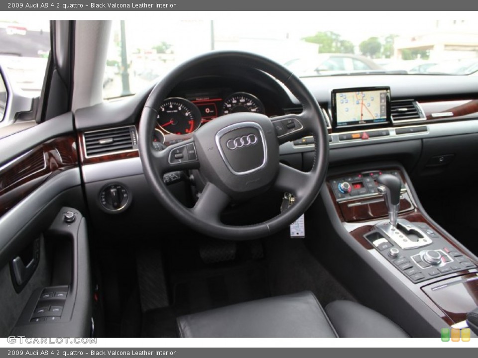 Black Valcona Leather Interior Dashboard for the 2009 Audi A8 4.2 quattro #50574925