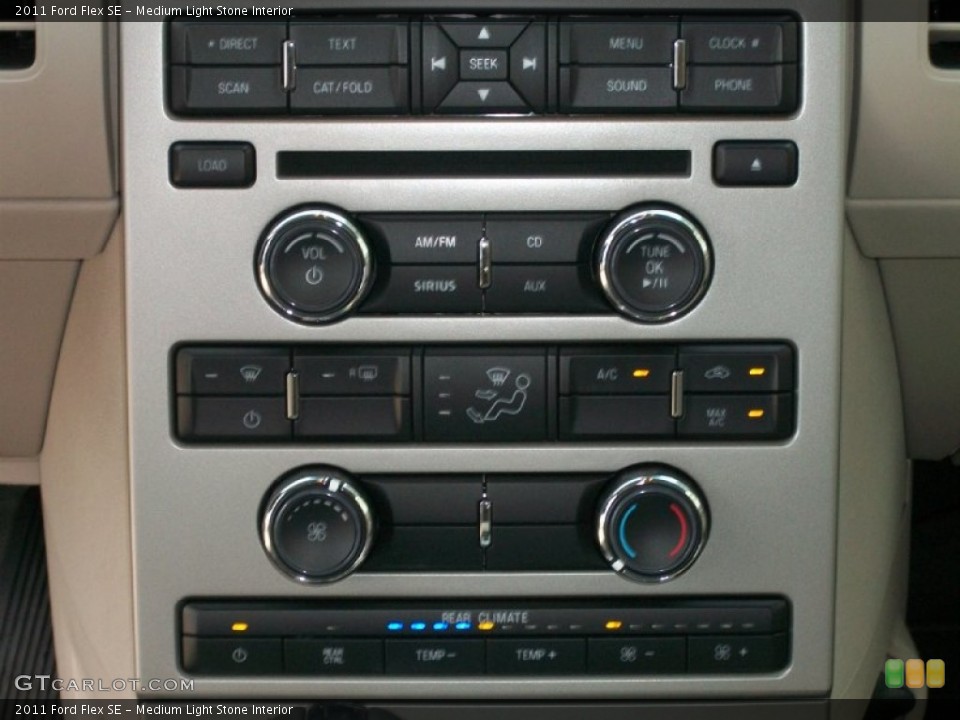 Medium Light Stone Interior Controls for the 2011 Ford Flex SE #50576974