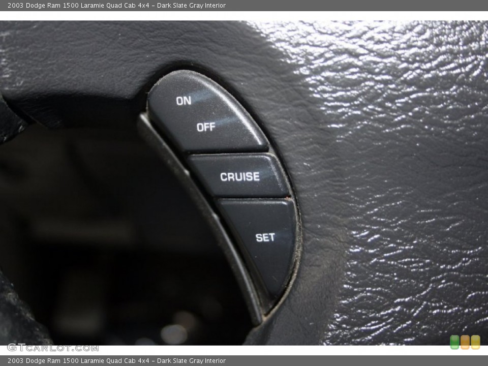 Dark Slate Gray Interior Controls for the 2003 Dodge Ram 1500 Laramie Quad Cab 4x4 #50578063
