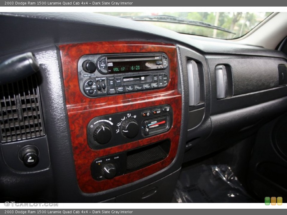 Dark Slate Gray Interior Controls for the 2003 Dodge Ram 1500 Laramie Quad Cab 4x4 #50578121