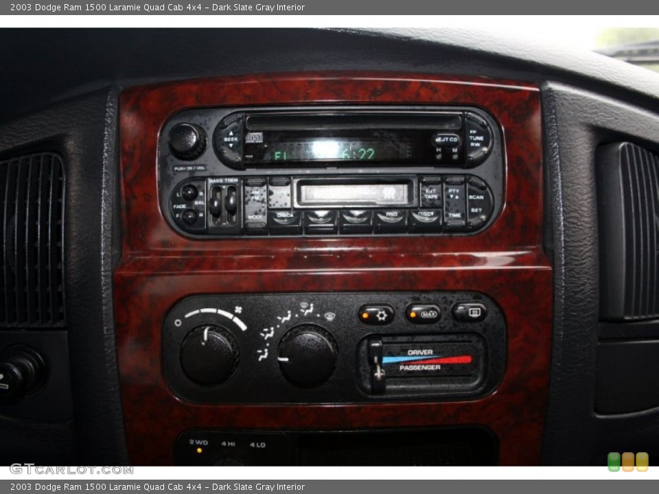 Dark Slate Gray Interior Controls for the 2003 Dodge Ram 1500 Laramie Quad Cab 4x4 #50578144