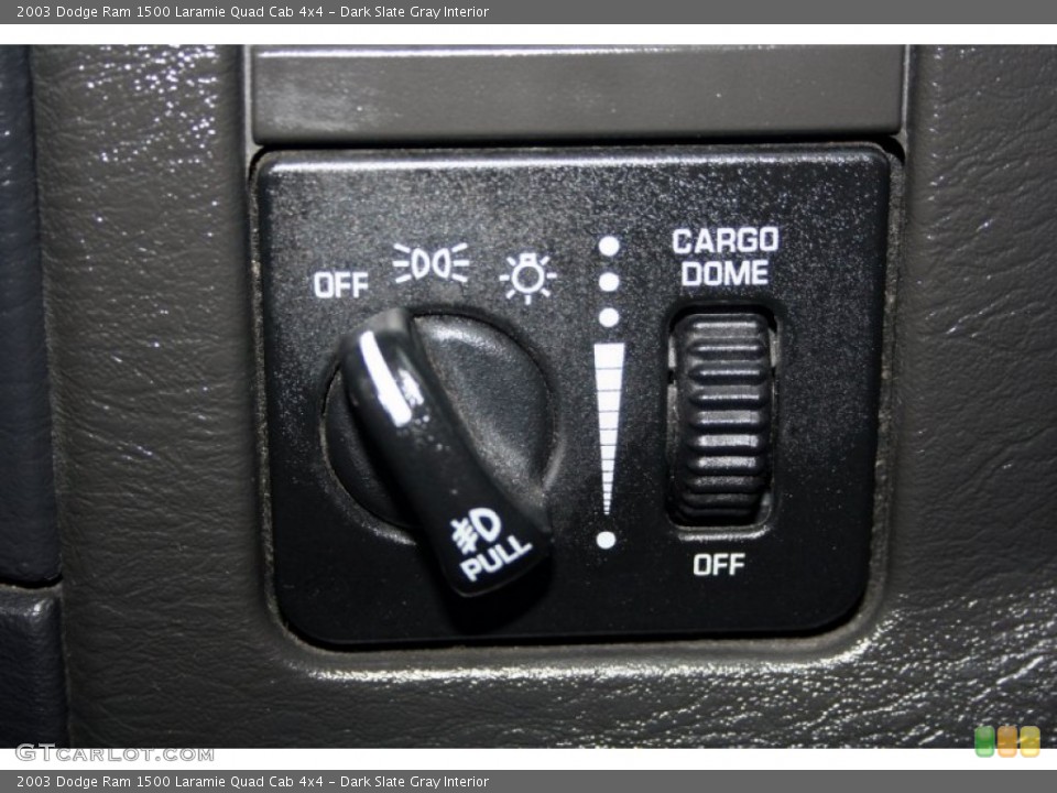 Dark Slate Gray Interior Controls for the 2003 Dodge Ram 1500 Laramie Quad Cab 4x4 #50578158