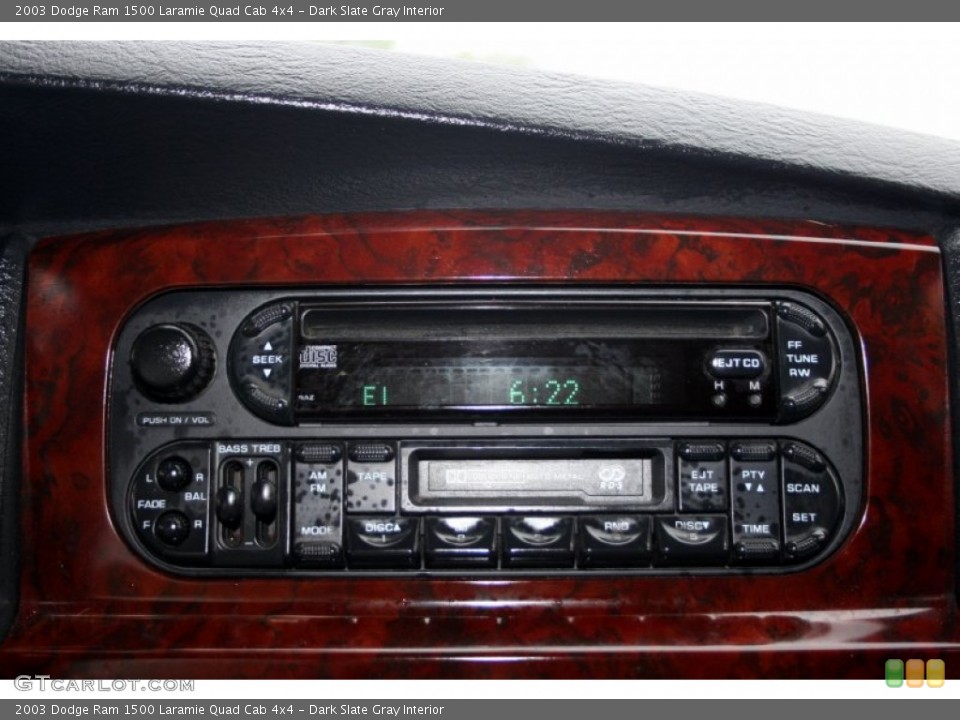Dark Slate Gray Interior Controls for the 2003 Dodge Ram 1500 Laramie Quad Cab 4x4 #50578186